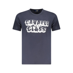 CAVALLI CLASS SHORT SLEEVE T-SHIRT MEN BLUE