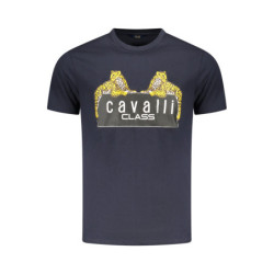 CAVALLI CLASS KURZARM-T-SHIRT HERREN BLAU