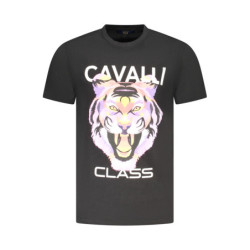 CAMISETA DE MANGA CORTA CAVALLI CLASS HOMBRE NEGRA