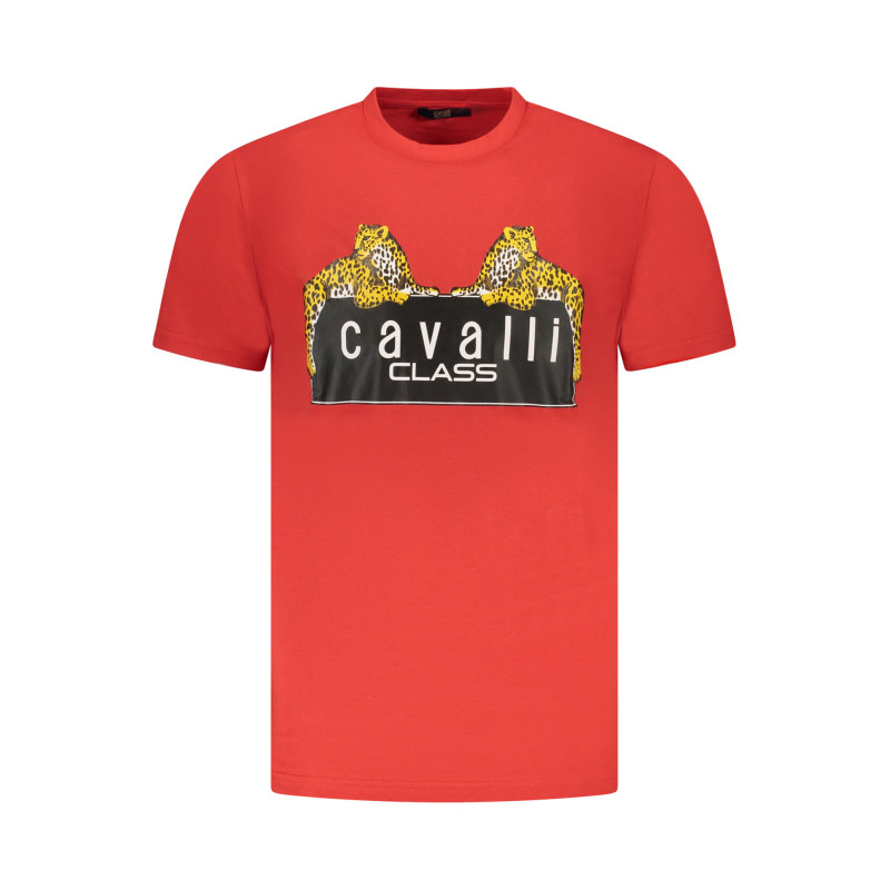 CAVALLI CLASS KURZARM T-SHIRT HERREN ROT