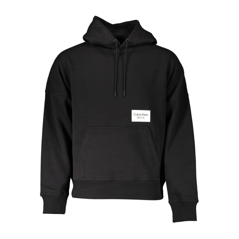 Sweat-shirt zippé noir Calvin Klein pour homme