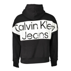 CALVIN KLEIN MEN'S BLACK ZIP-UP SWEATSHIRT