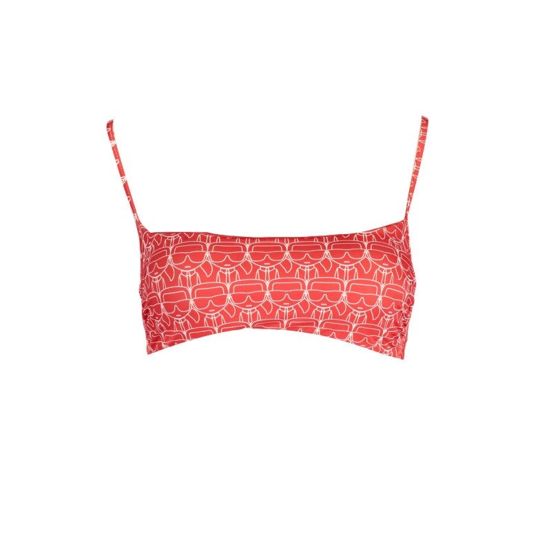 KARL LAGERFELD BEACHWEAR BADEANZUG-TOP DAMEN ROT