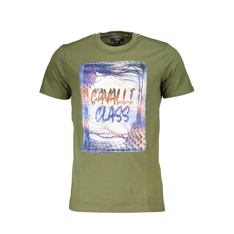 T-SHIRT À MANCHES LONGUES CAVALLI CLASS T-SHIRT À MANCHES LONGUES POUR HOMMES VERT