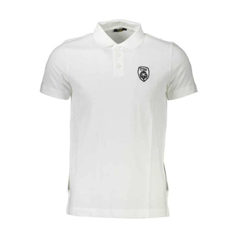 CAVALLI CLASS POLO KURZARM HERREN WEISS