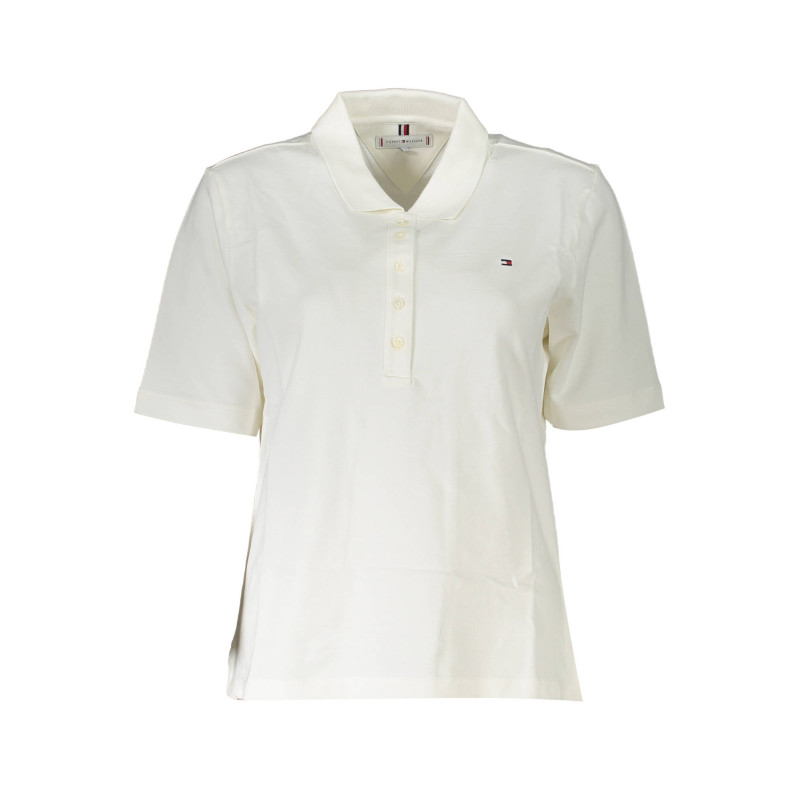 Polo Tommy Hilfiger à manches courtes pour femme, blanc