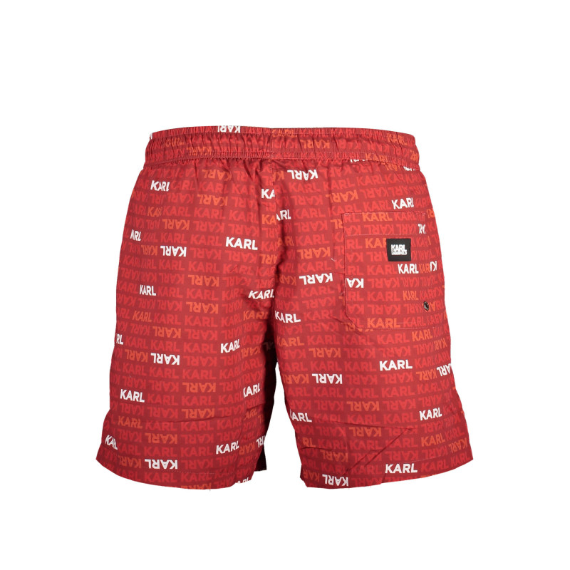 KARL LAGERFELD BEACHWEAR SWIMSUIT MEN'S BOTTOM RED