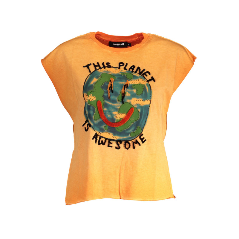 T-SHIRT À MANCHES COURTES POUR FEMME DESIGUAL ORANGE