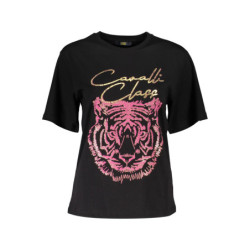 CAVALLI CLASS KURZARM-T-SHIRT DAMEN SCHWARZ