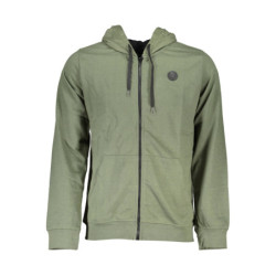 GIAN MARCO VENTURI MEN'S ZIP-UP SWEATSHIRT GREEN