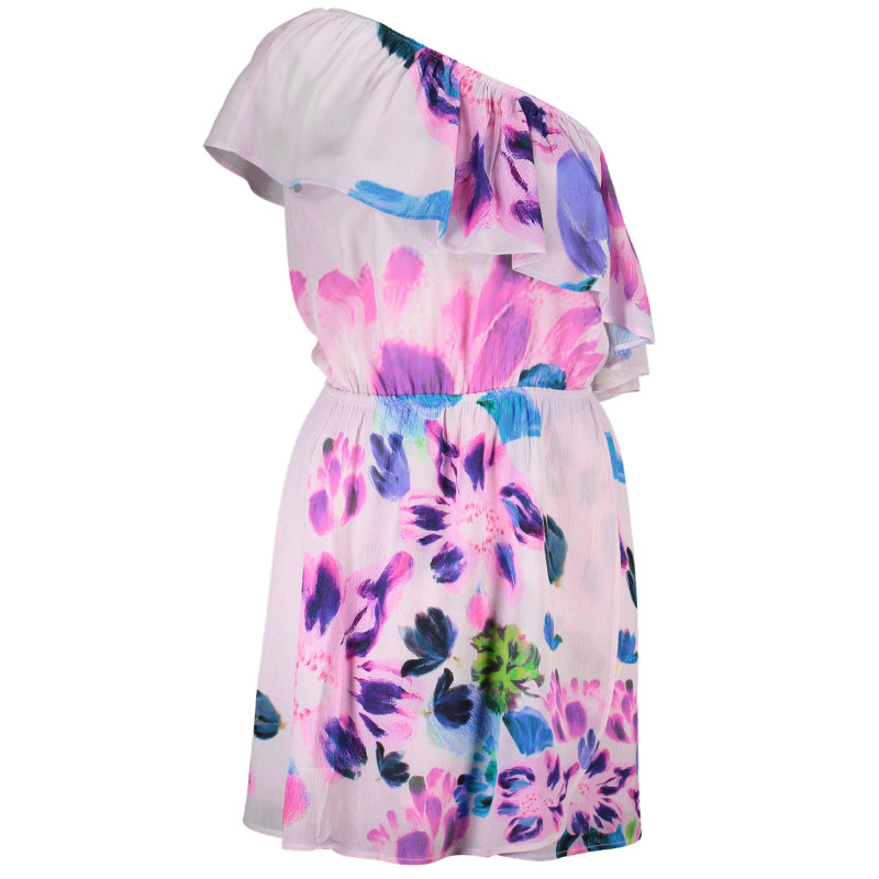 ROBE COURTE DESIGUAL FEMME ROSE