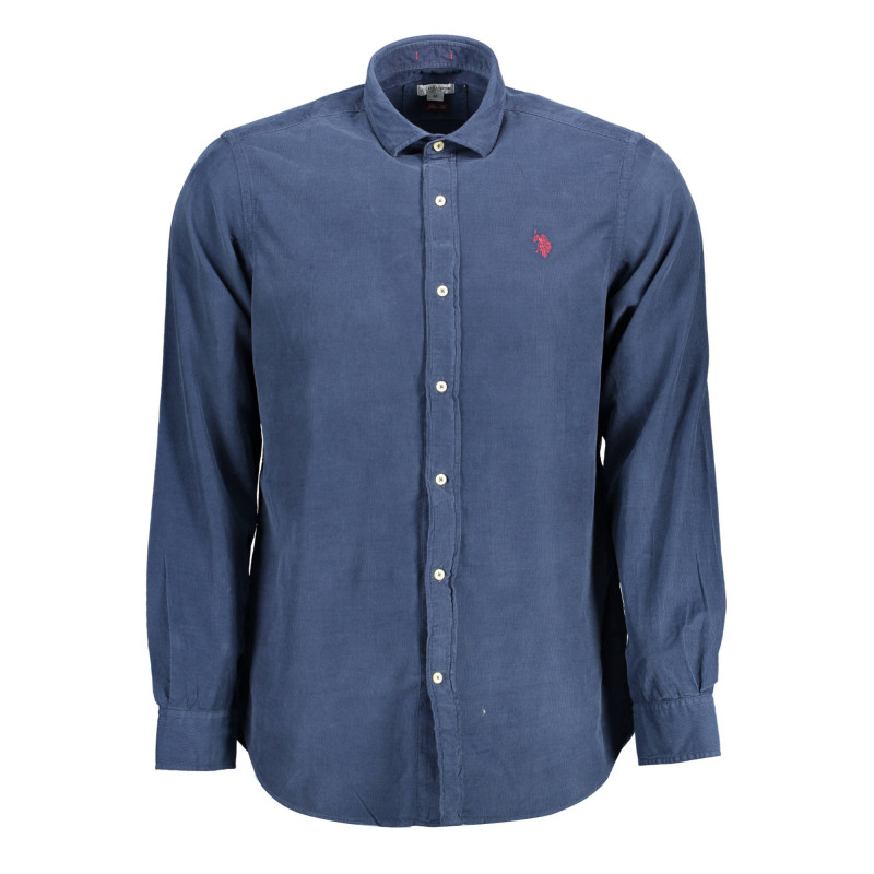 US POLO SHIRT LONG SLEEVE MEN BLUE
