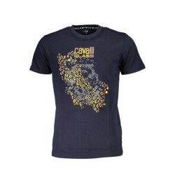 T-SHIRT À MANCHES COURTES CAVALLI CLASS HOMME BLEU
