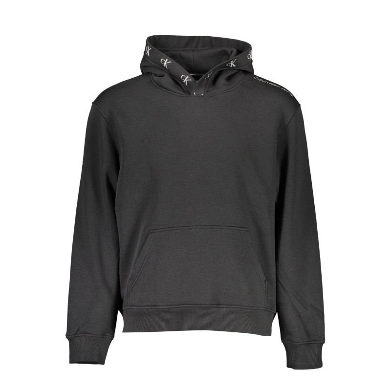 Sweat-shirt zippé noir Calvin Klein pour homme