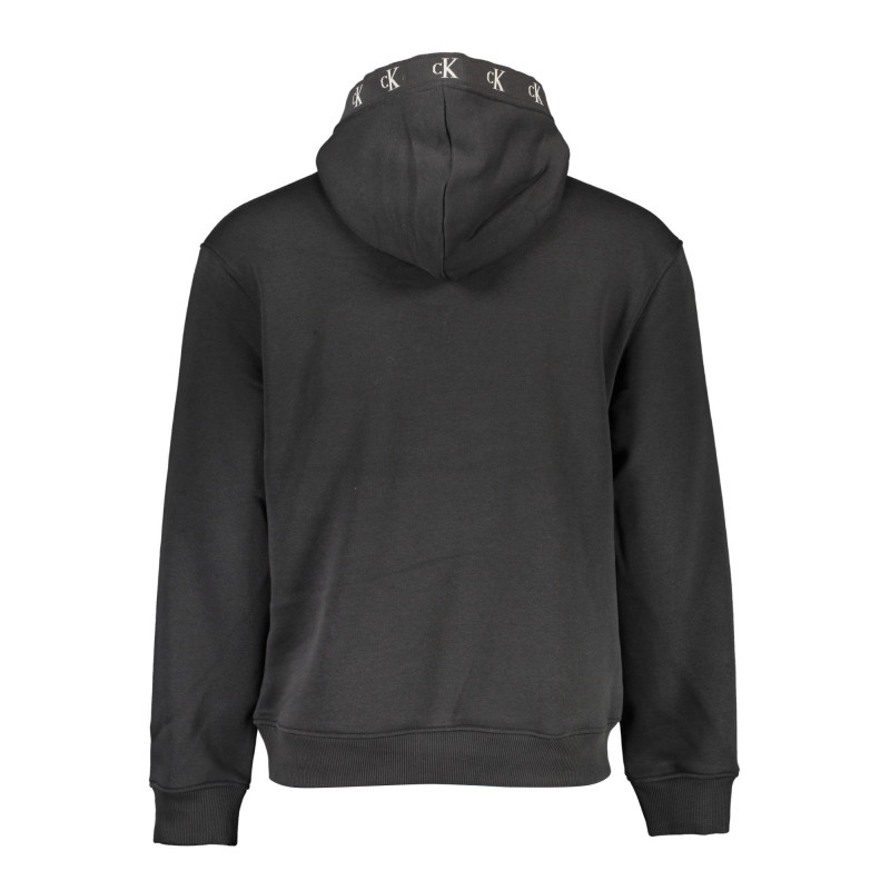 CALVIN KLEIN MEN'S BLACK ZIP-UP SWEATSHIRT