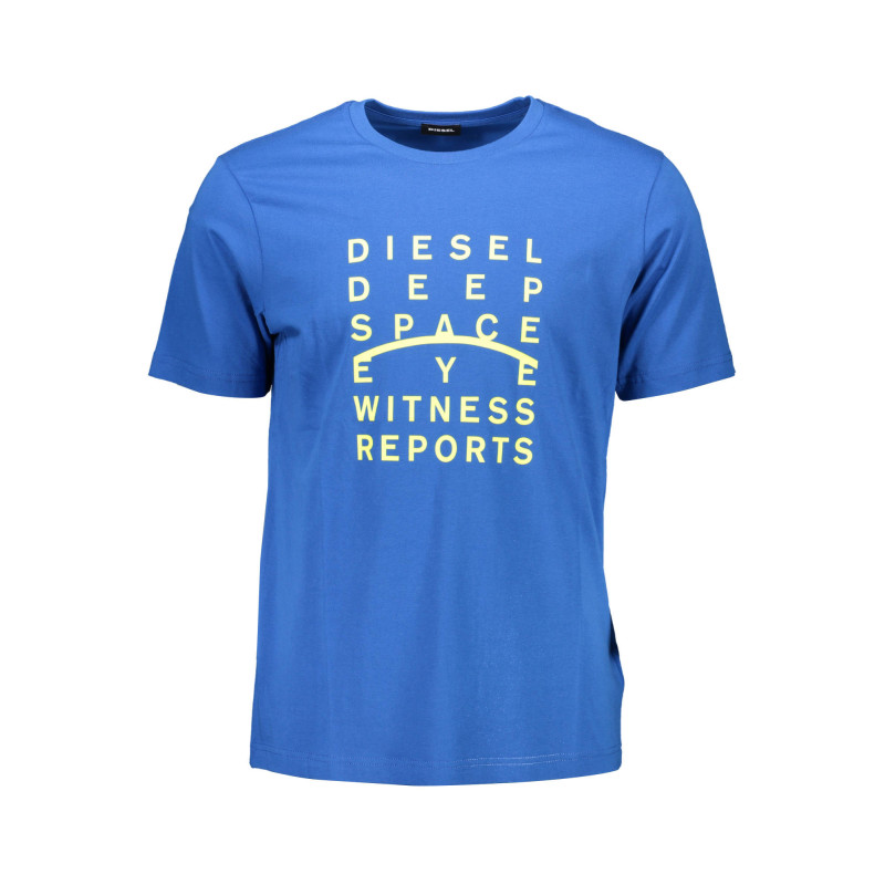 DIESEL MEN'S SHORT SLEEVE T-SHIRT BLUE