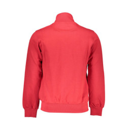 LA MARTINA RED MEN'S ZIP-UP SWEATSHIRT