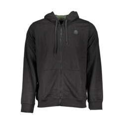 GIAN MARCO VENTURI MEN'S BLACK ZIP-UP SWEATSHIRT