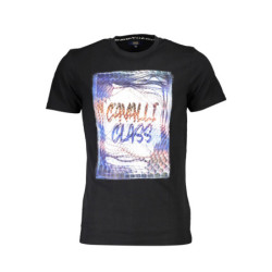 CAVALLI CLASS KURZARM T-SHIRT HERREN SCHWARZ