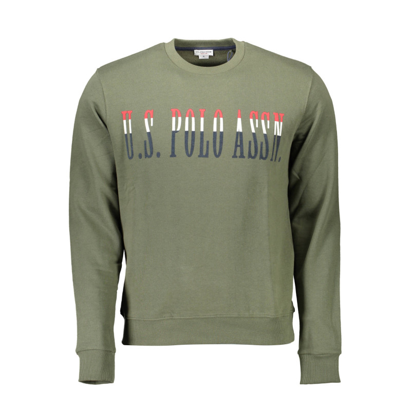 US POLO SWEATSHIRT WITHOUT ZIP MEN GREEN