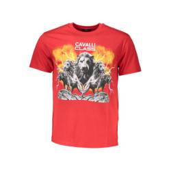 CAMISETA DE MANGA CORTA CAVALLI CLASS HOMBRE ROJA