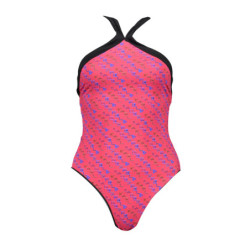 KARL LAGERFELD BEACHWEAR ONE PIECE SWIMSUIT WOMEN RED