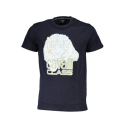 CAVALLI CLASS KURZARM-T-SHIRT HERREN BLAU