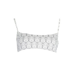 Haut de maillot de bain Karl Lagerfeld Beachwear pour femme, blanc