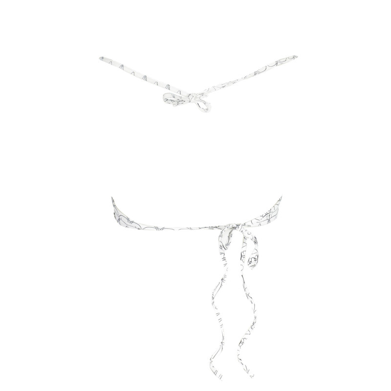 Haut de maillot de bain Karl Lagerfeld Beachwear pour femme, blanc