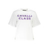 CAVALLI CLASS KURZARM-T-SHIRT DAMEN WEISS