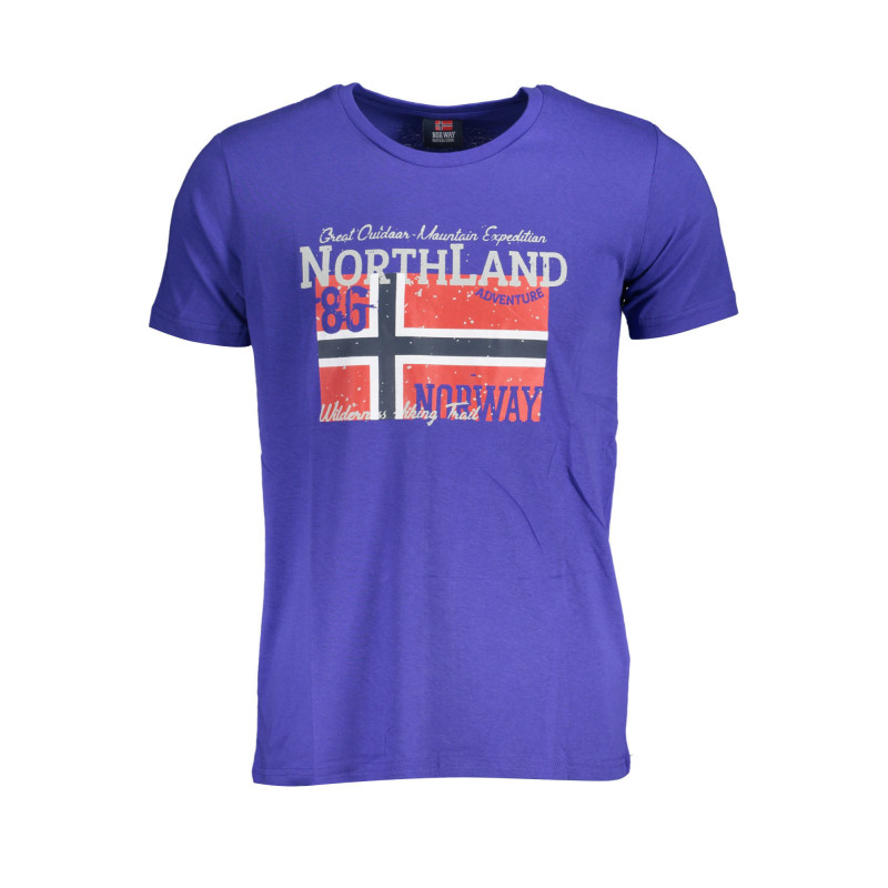 T-SHIRT MANCHES COURTES HOMME NORVÈGE 1963 BLEU