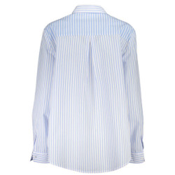 CAMISA DE MANGA LARGA DESIGUAL MUJER AZUL