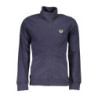 GIAN MARCO VENTURI MEN'S BLUE ZIP-UP SWEATSHIRT
