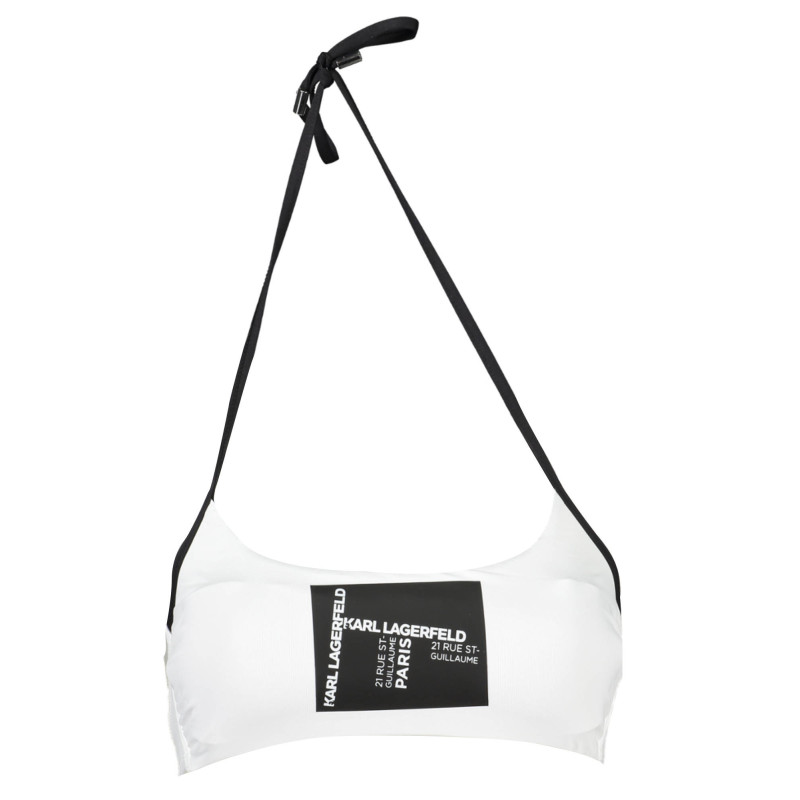 KARL LAGERFELD BEACHWEAR SWIMSUIT TOP WOMEN WHITE