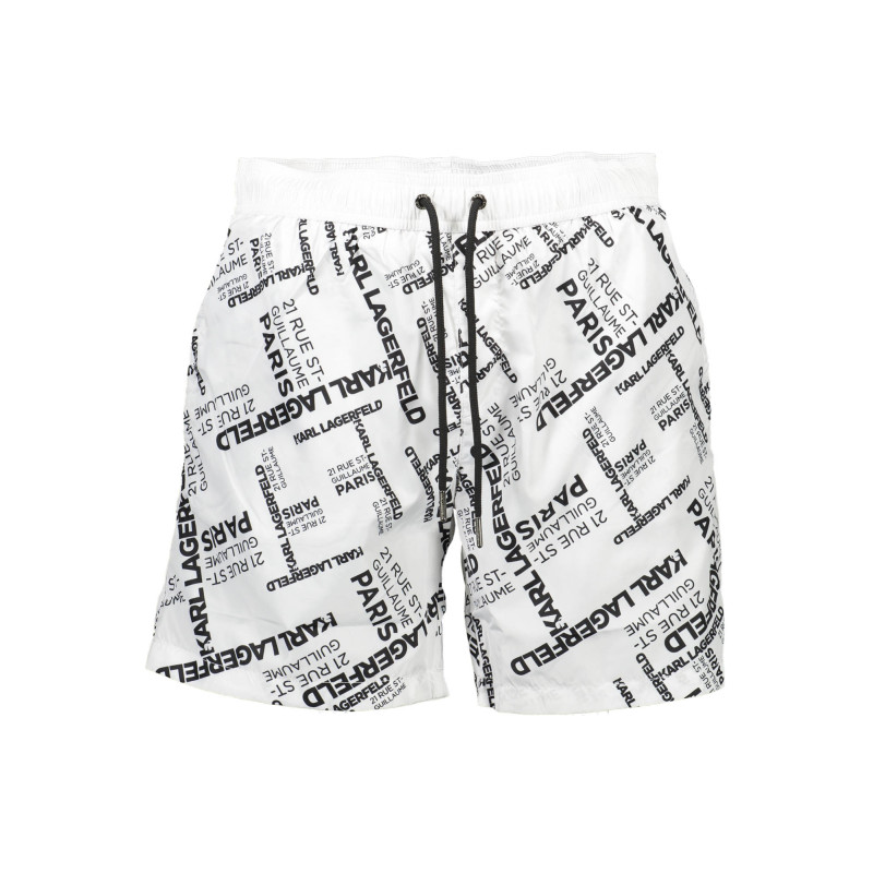 KARL LAGERFELD BEACHWEAR SWIMSUIT BOTTOM MEN WHITE