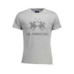 LA MARTINA KURZARM T-SHIRT HERREN GRAU
