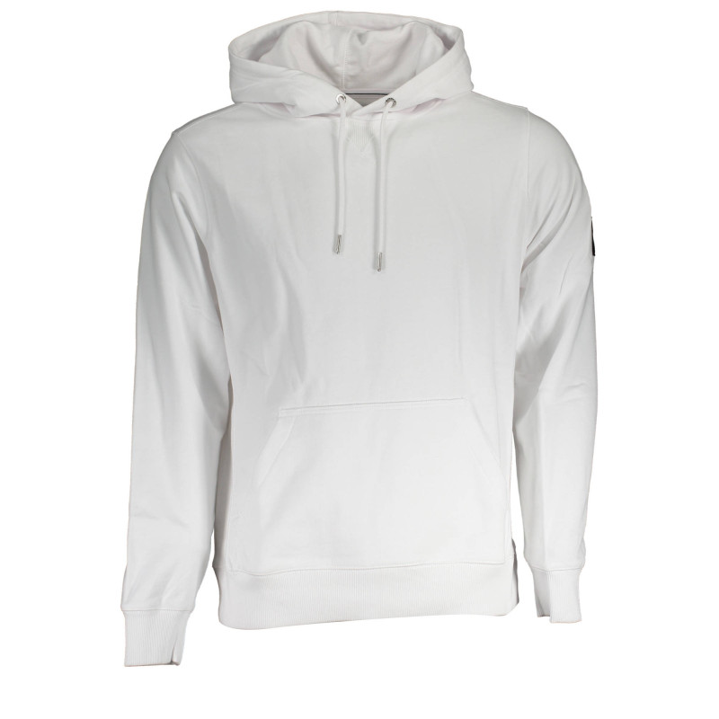 Sweat-shirt zippé homme Calvin Klein blanc