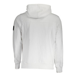 Sweat-shirt zippé homme Calvin Klein blanc
