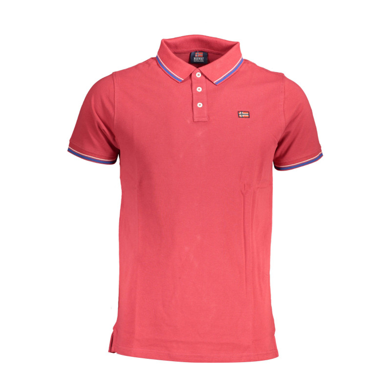 NORUEGA 1963 POLO DE MANGA CORTA PARA HOMBRE ROJO