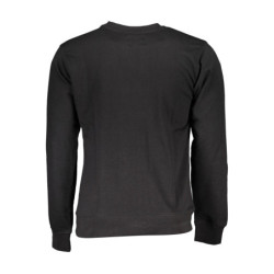 GIAN MARCO VENTURI MEN'S BLACK ZIP-LESS SWEATSHIRT