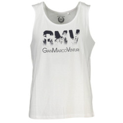 GIAN MARCO VENTURI MEN'S WHITE TANK TOP