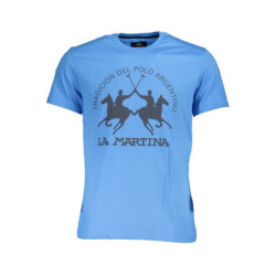 LA MARTINA MEN'S SHORT SLEEVE T-SHIRT BLUE