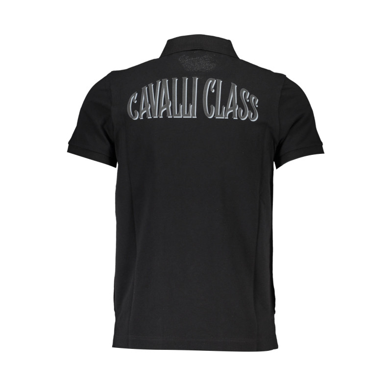CAVALLI CLASS POLO SHORT SLEEVE MEN BLACK