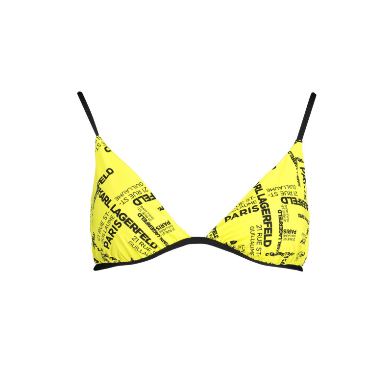 KARL LAGERFELD BEACHWEAR HAUT DE MAILLOT DE BAIN FEMME JAUNE