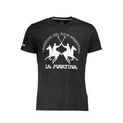 T-SHIRT À MANCHES COURTES POUR HOMMES LA MARTINA NOIR