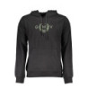GIAN MARCO VENTURI MEN'S BLACK ZIP-LESS SWEATSHIRT