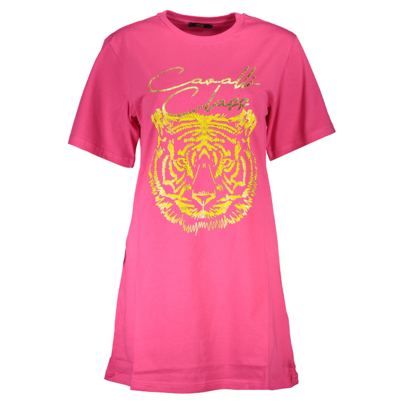 CAMISETA CAVALLI CLASS MANGA CORTA MUJER ROSA
