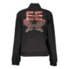CAVALLI CLASS WOMEN'S ZIP-UP SWEATSHIRT BLACK