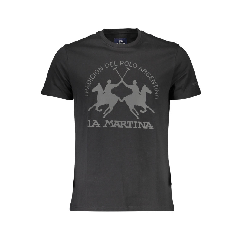 CAMISETA DE MANGA CORTA PARA HOMBRE LA MARTINA NEGRA