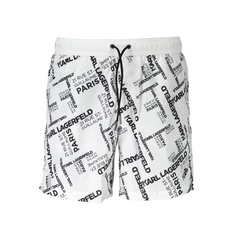 KARL LAGERFELD BEACHWEAR BADEANZUGHOSE HERREN WEISS